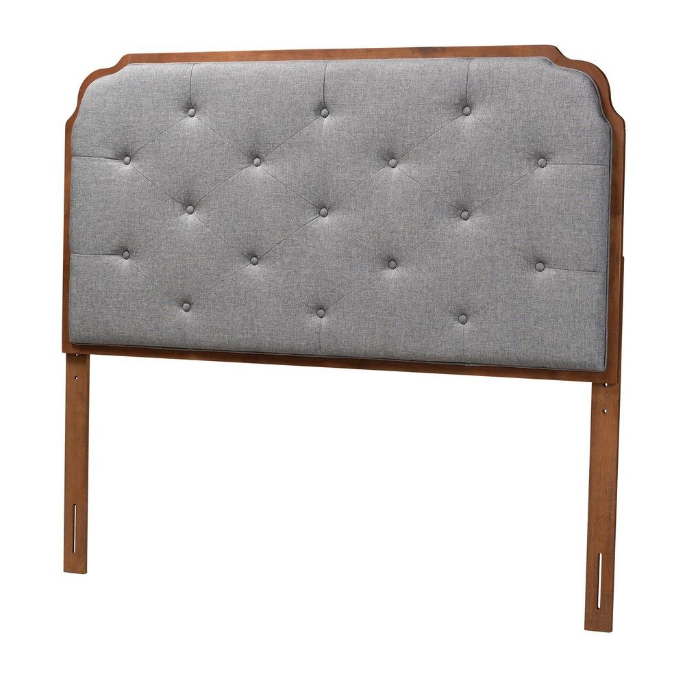 Walnut Brown Finished Wood King Size Headboard