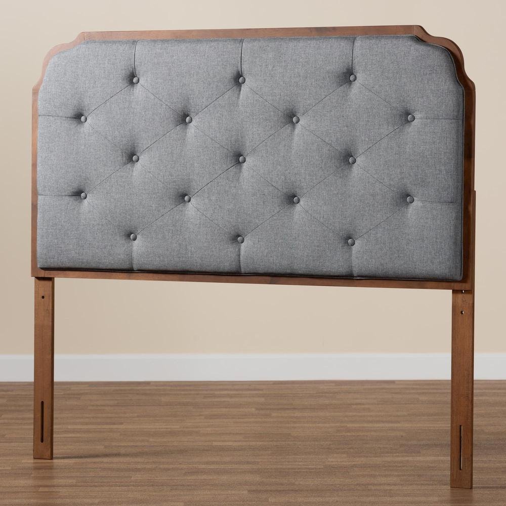 Walnut Brown Finished Wood King Size Headboard