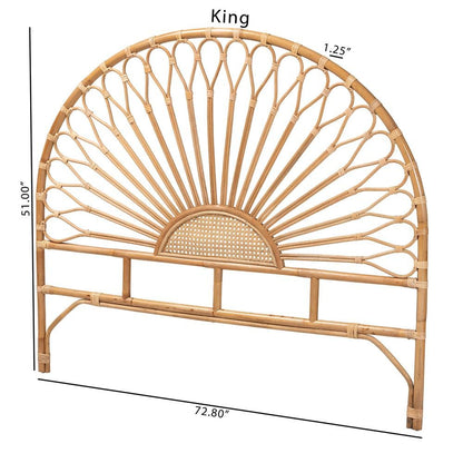 Bohemian Natural Rattan King Size Standalone Headboard
