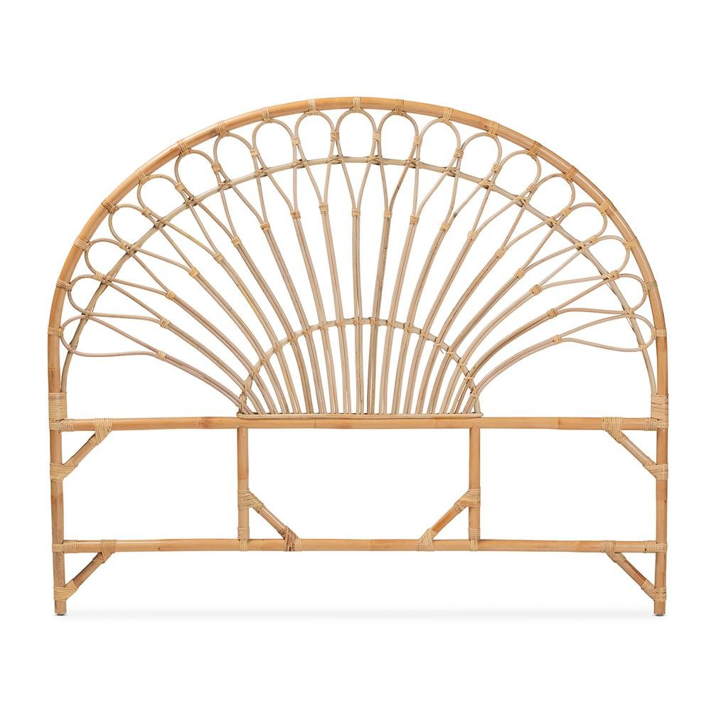 Bohemian Natural Brown Rattan Queen Size Standalone Headboard
