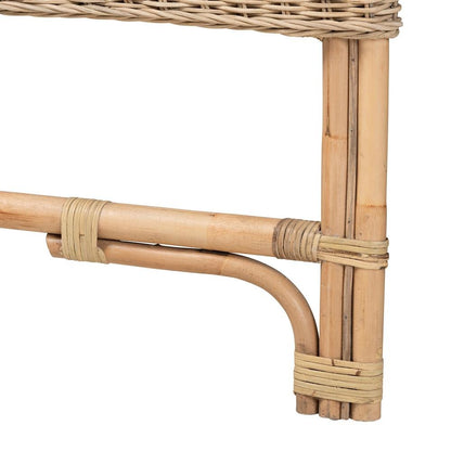 Bohemian Natural Rattan Queen Size Standalone Headboard