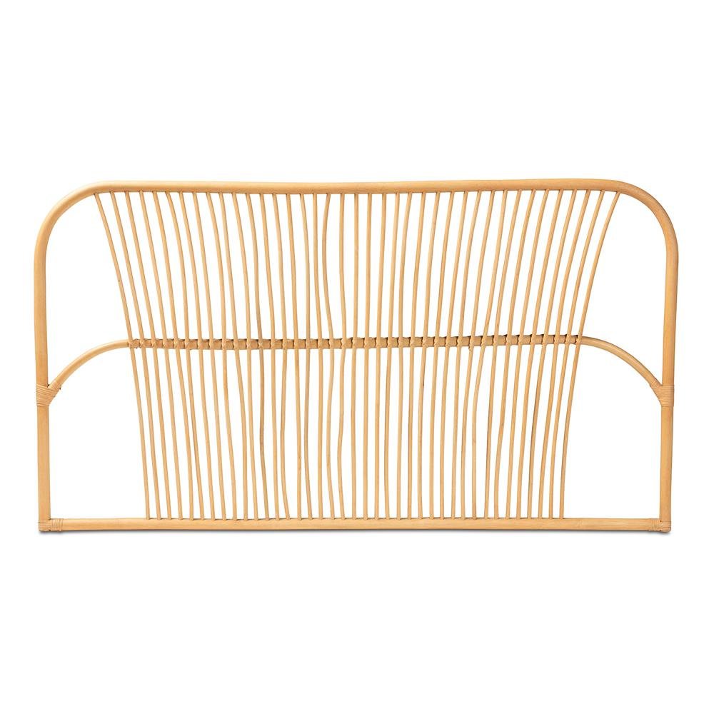 Bohemian Natural Brown Rattan Queen Size Wall-mount Headboard