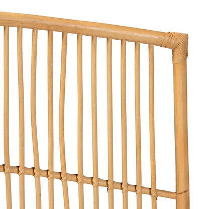 Bohemian Natural Brown Rattan Queen Size Wall-mount Headboard