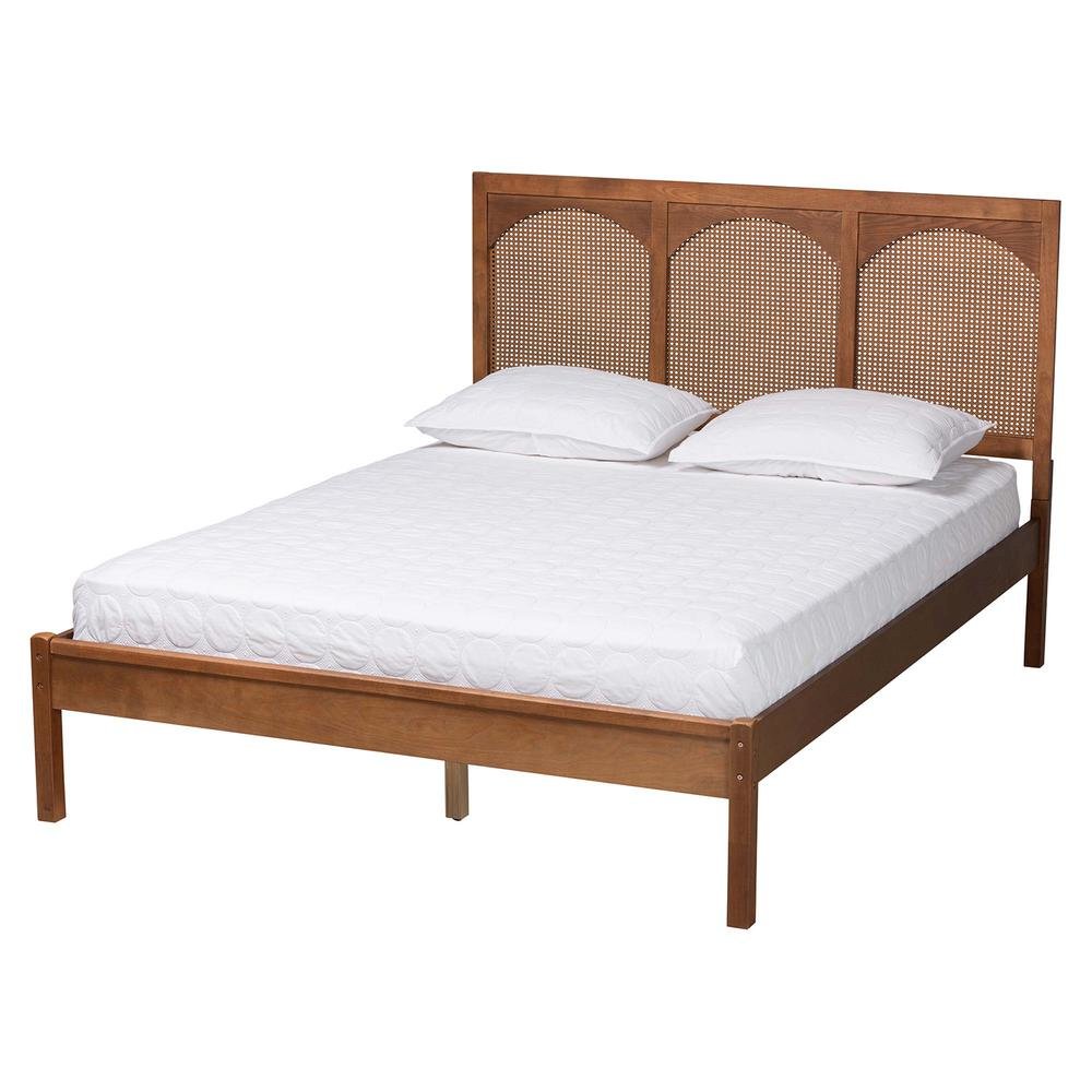 Rattan Queen Size Platform Bed