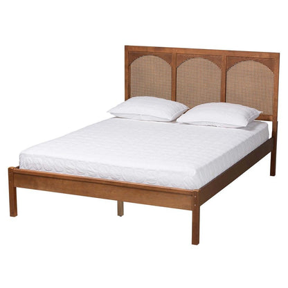 Rattan Queen Size Platform Bed