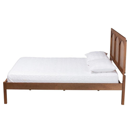 Rattan Queen Size Platform Bed