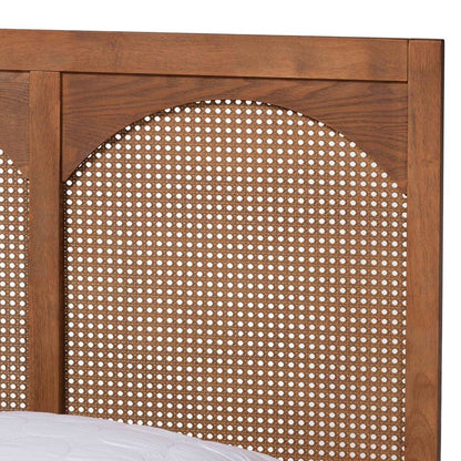 Rattan Queen Size Platform Bed