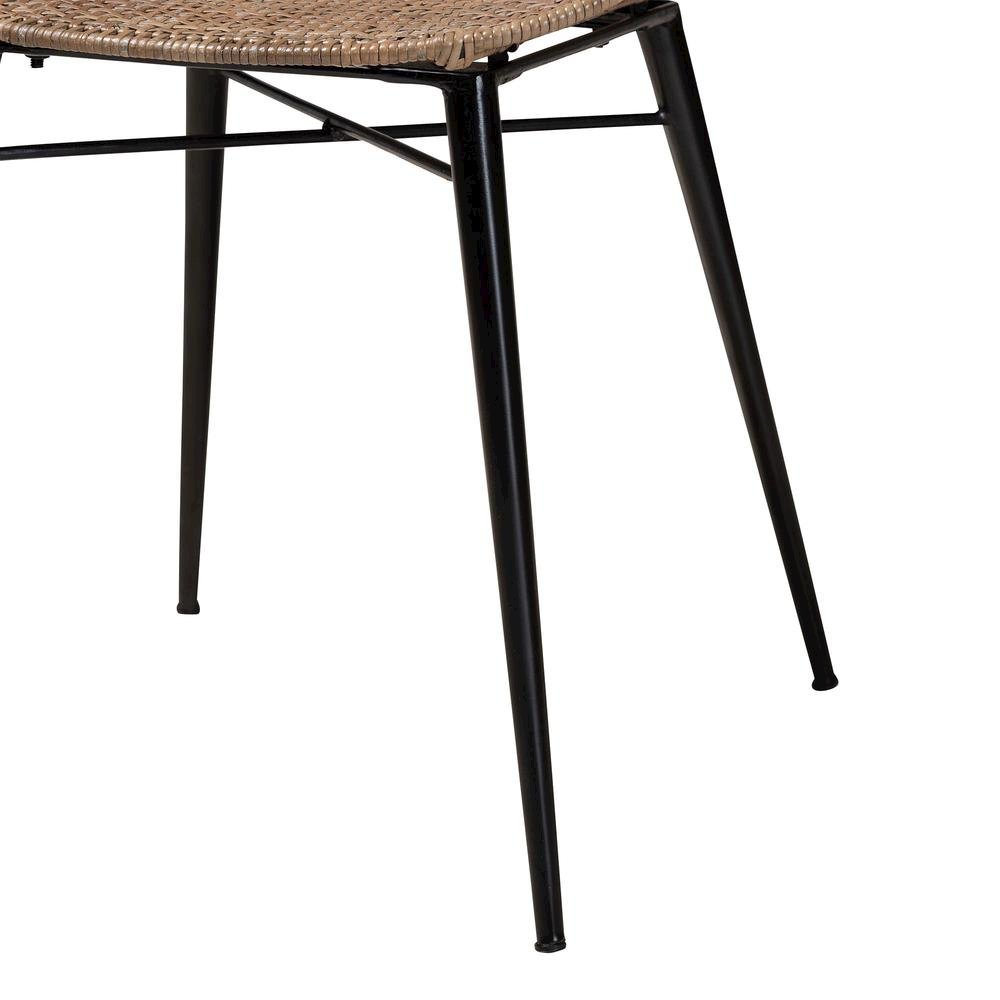 Black Metal 2-Piece Dining Chair Set