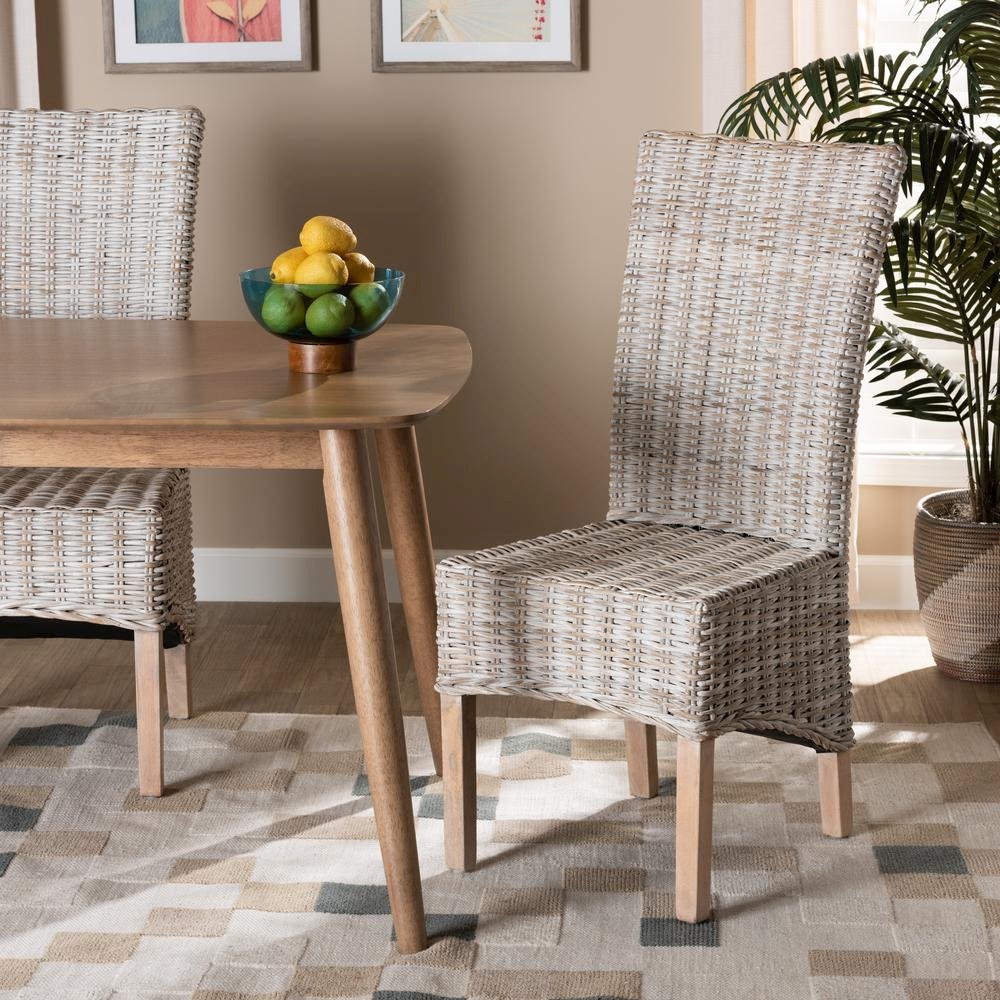 Natural Brown Finished Wood Dining Chair