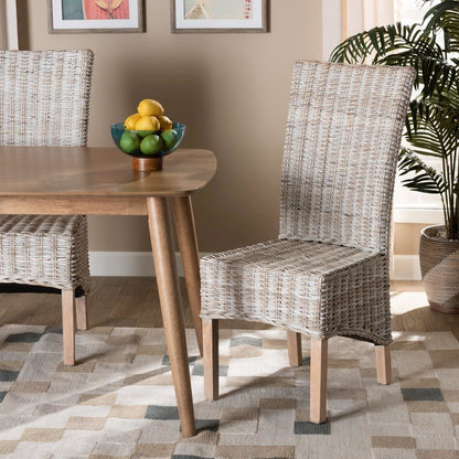 Natural Brown Finished Wood Dining Chair