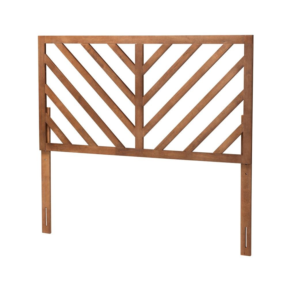 Belisma Modern and Contemporary Ash Walnut Finished Wood Queen Size Headboard