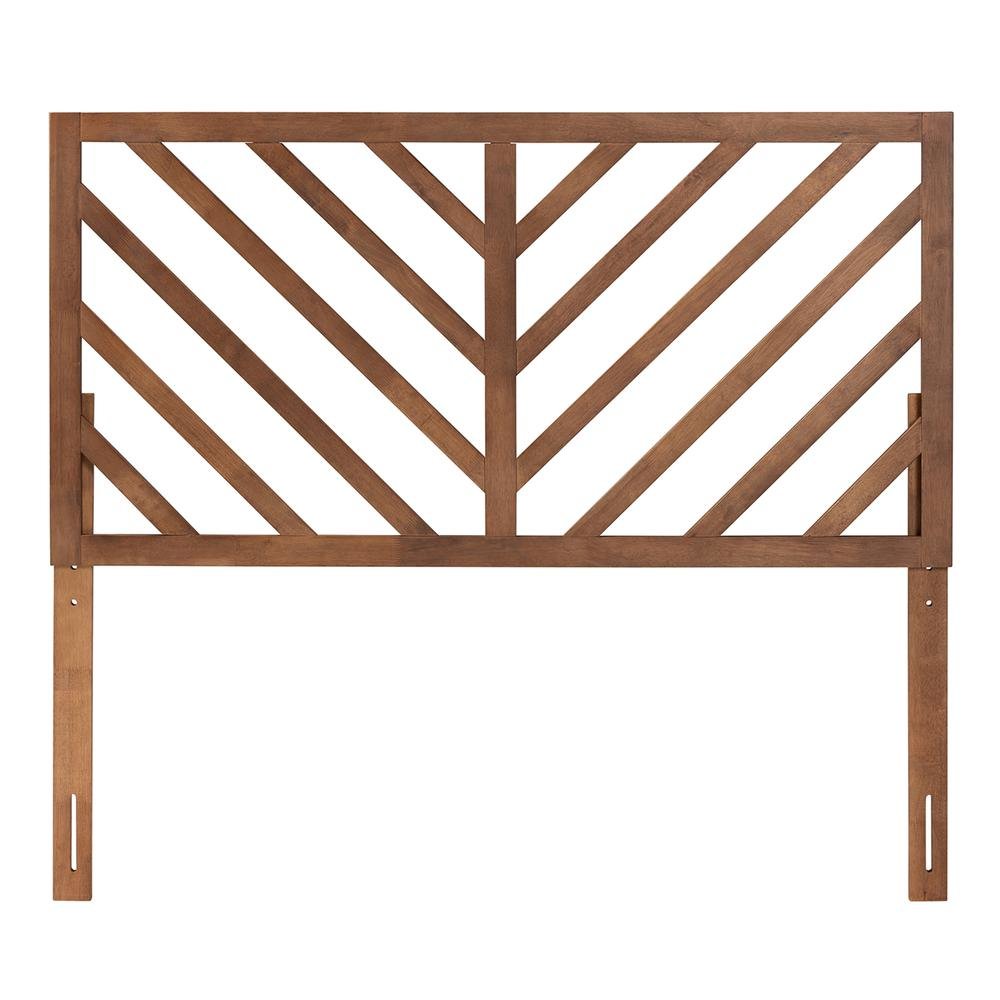 Belisma Modern and Contemporary Ash Walnut Finished Wood Queen Size Headboard