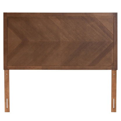 Terrian Classic and Traditional Ash Walnut Finished Wood Queen Size Headboard