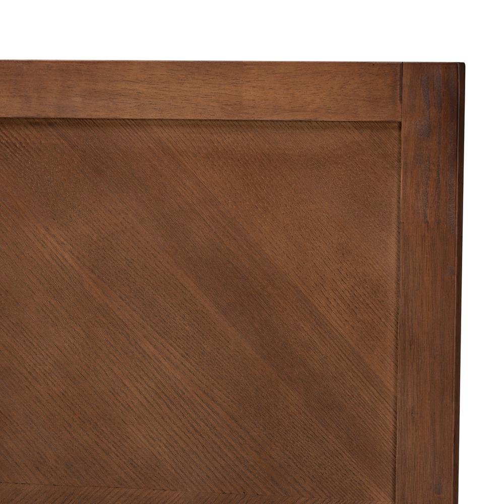 Terrian Classic and Traditional Ash Walnut Finished Wood Queen Size Headboard