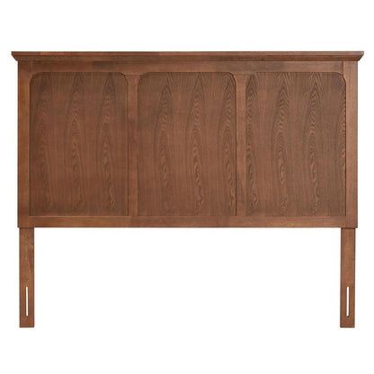 Alarice Classic and Traditional Ash Walnut Finished Wood Queen Size Headboard
