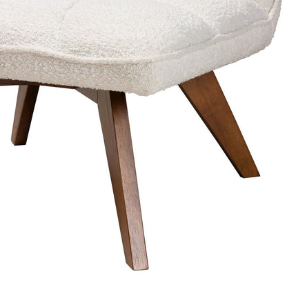 Walnut Brown Finished Rubberwood Accent Chair