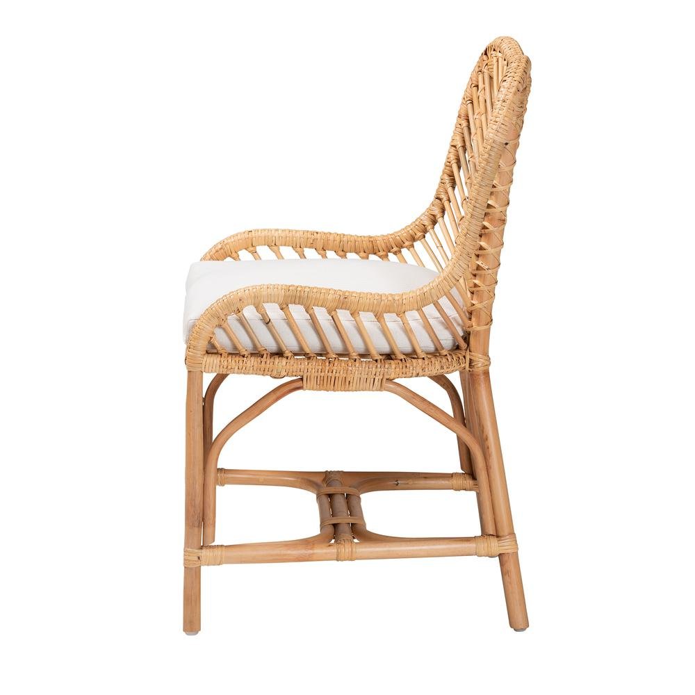 bali & pari Arween Modern Bohemian Natural Brown Rattan Dining Chair