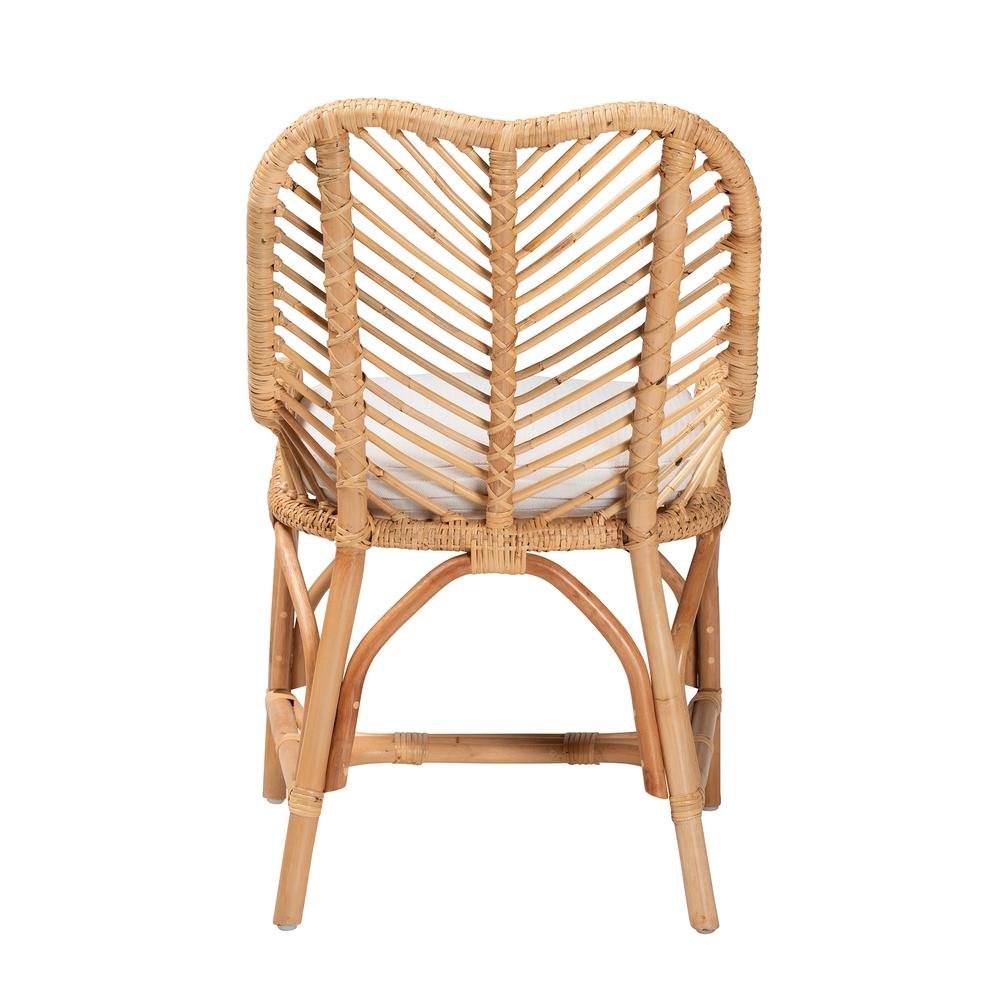 bali & pari Arween Modern Bohemian Natural Brown Rattan Dining Chair