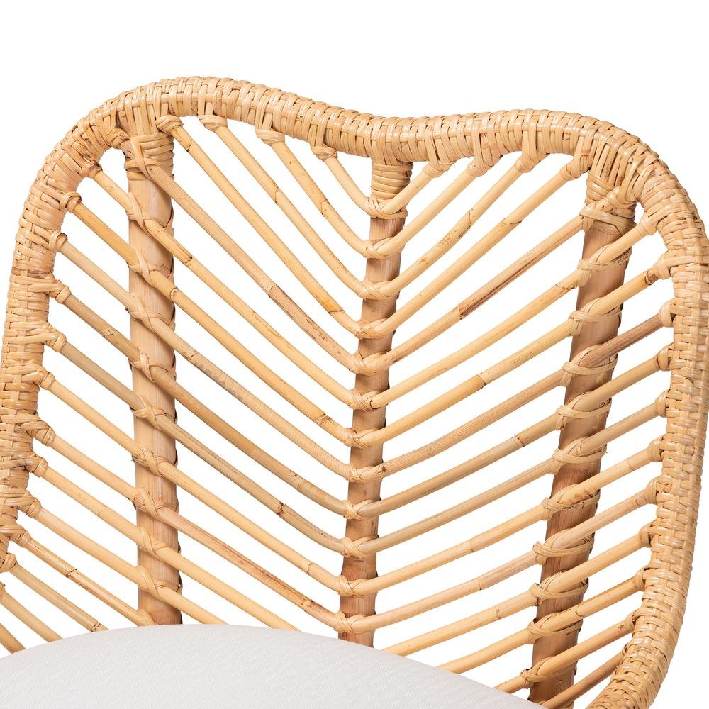 bali & pari Arween Modern Bohemian Natural Brown Rattan Dining Chair