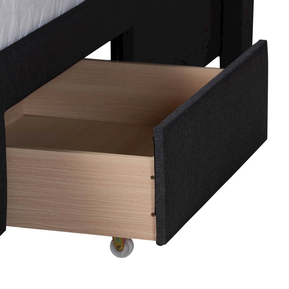 Dark Brown Finished Wood Full Size 3-Drawer Storage Platform Bed