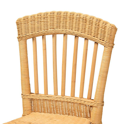 bali & pari Barito Modern Bohemian Natural Rattan Counter Stool