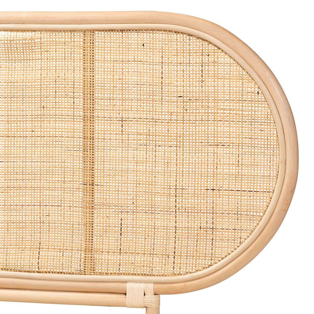 Bohemian Natural Brown Rattan Queen Size Standalone Headboard