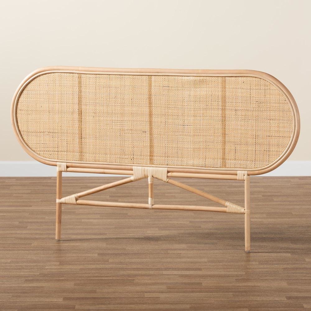 Bohemian Natural Brown Rattan Queen Size Standalone Headboard