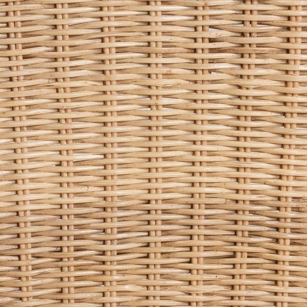 Bohemian Natural Brown Rattan 2-Piece Dining Chair Set