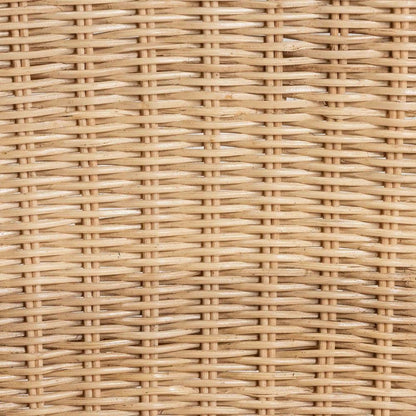 Bohemian Natural Brown Rattan 2-Piece Dining Chair Set