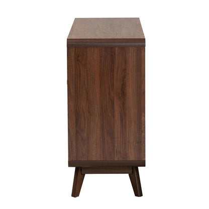 Transitional Walnut Brown Finished Wood 6-Drawer Dresser