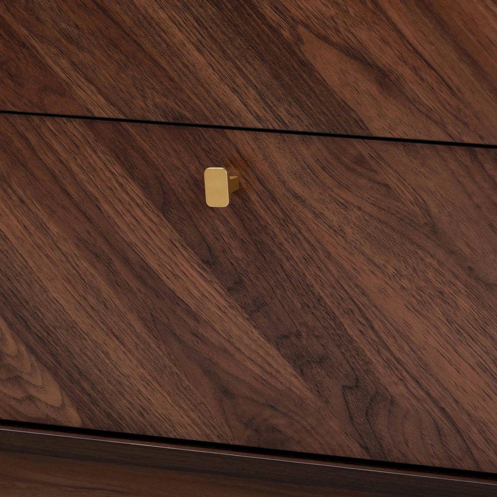 Transitional Walnut Brown Finished Wood 6-Drawer Dresser