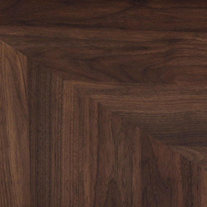 Transitional Walnut Brown Finished Wood 2-Door TV Stand
