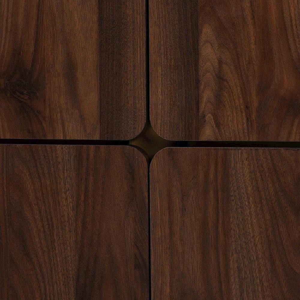 Transitional Walnut Brown Finished Wood Shoe Cabinet