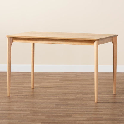 Baxton Studio Sherwin Mid-Century Modern Natural Oak Finished Wood Dining Table