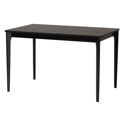 Baxton Studio Sherwin Mid-Century Modern Black Finished Wood Dining Table
