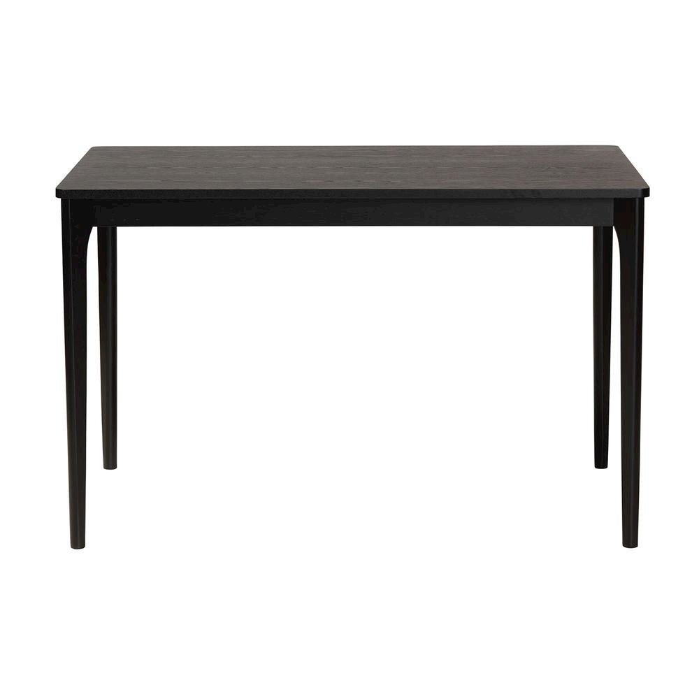Baxton Studio Sherwin Mid-Century Modern Black Finished Wood Dining Table