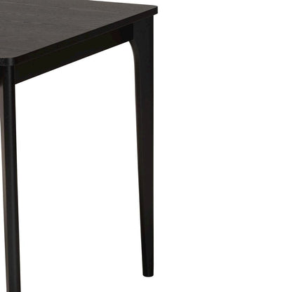 Baxton Studio Sherwin Mid-Century Modern Black Finished Wood Dining Table