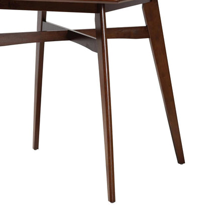 Leena Mid-Century Modern Walnut Brown Finished Wood Counter Height Pub Table