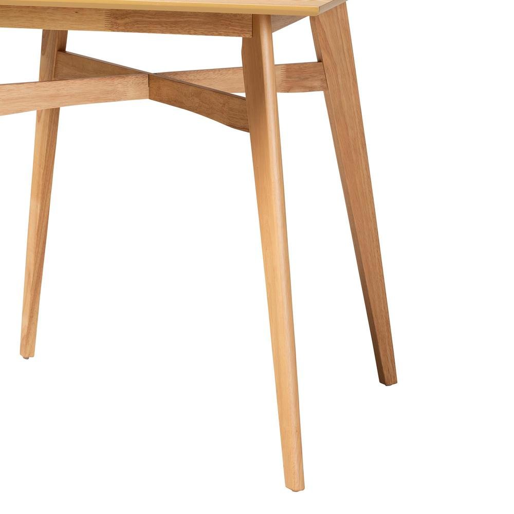 Leena Mid-Century Modern Natural Oak Finished Wood Counter Height Pub Table