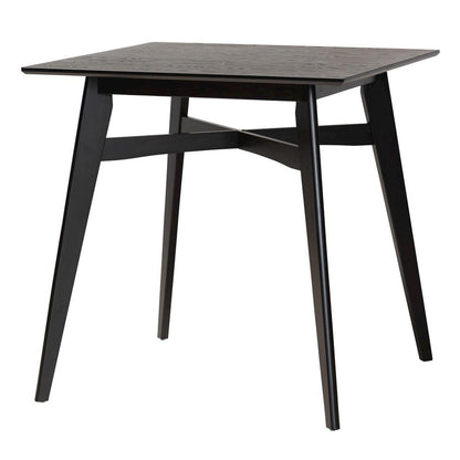 Leena Mid-Century Modern Black Finished Wood Counter Height Pub Table