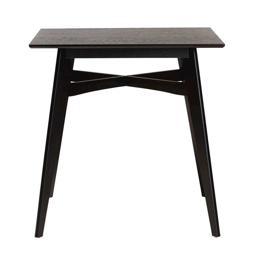 Leena Mid-Century Modern Black Finished Wood Counter Height Pub Table