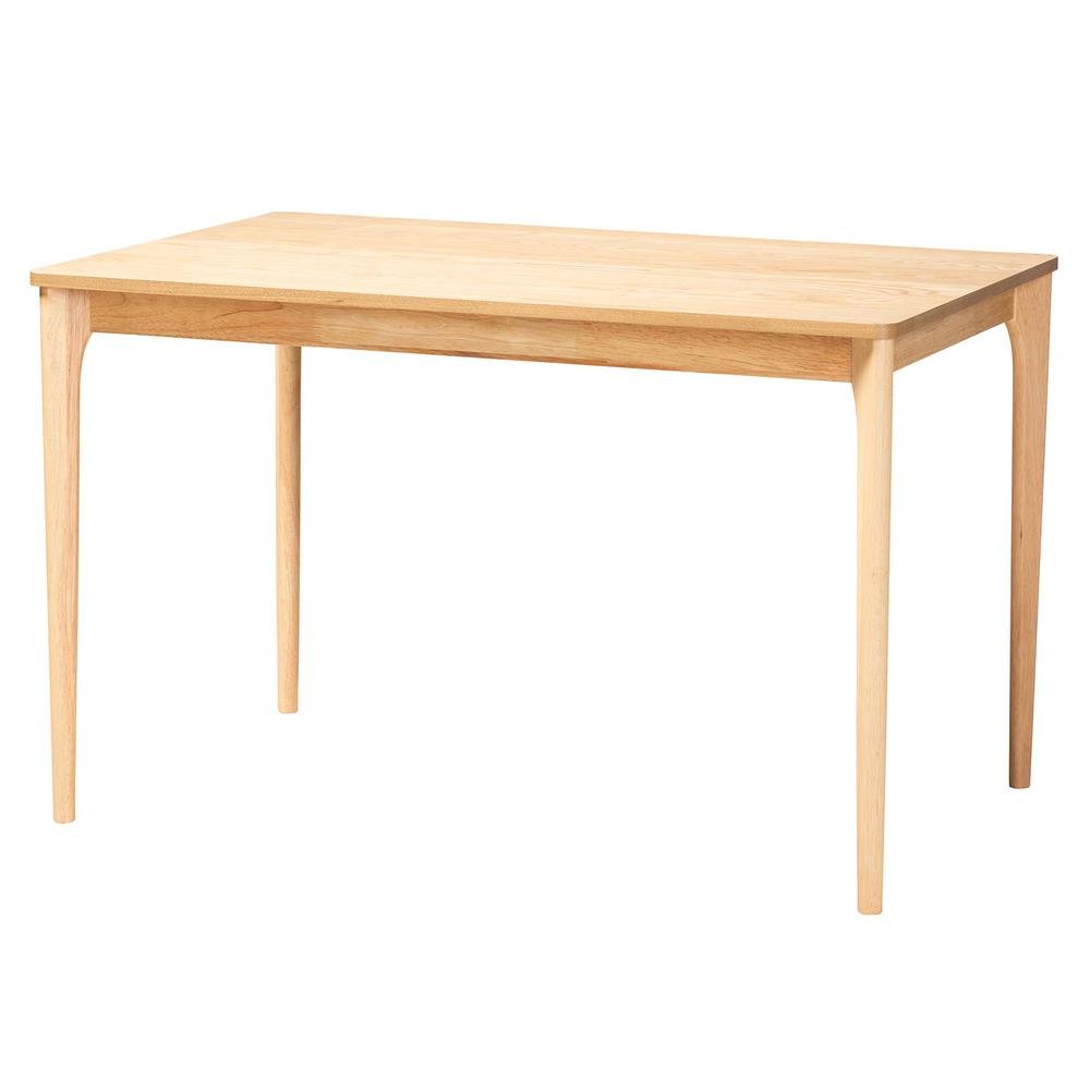 Grey Fabric and Natural Oak Finished Wood 5-Piece Dining Set