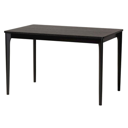 Cream Fabric and Black Finished Wood 5-Piece Dining Set