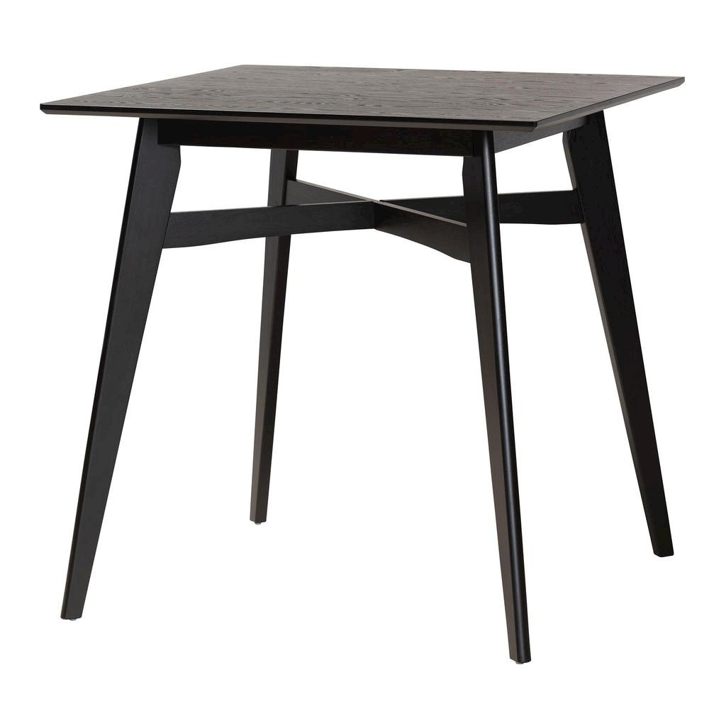 Tarana Mid-Century Modern Cream Fabric and Black Finished Wood 5-Piece Pub Set