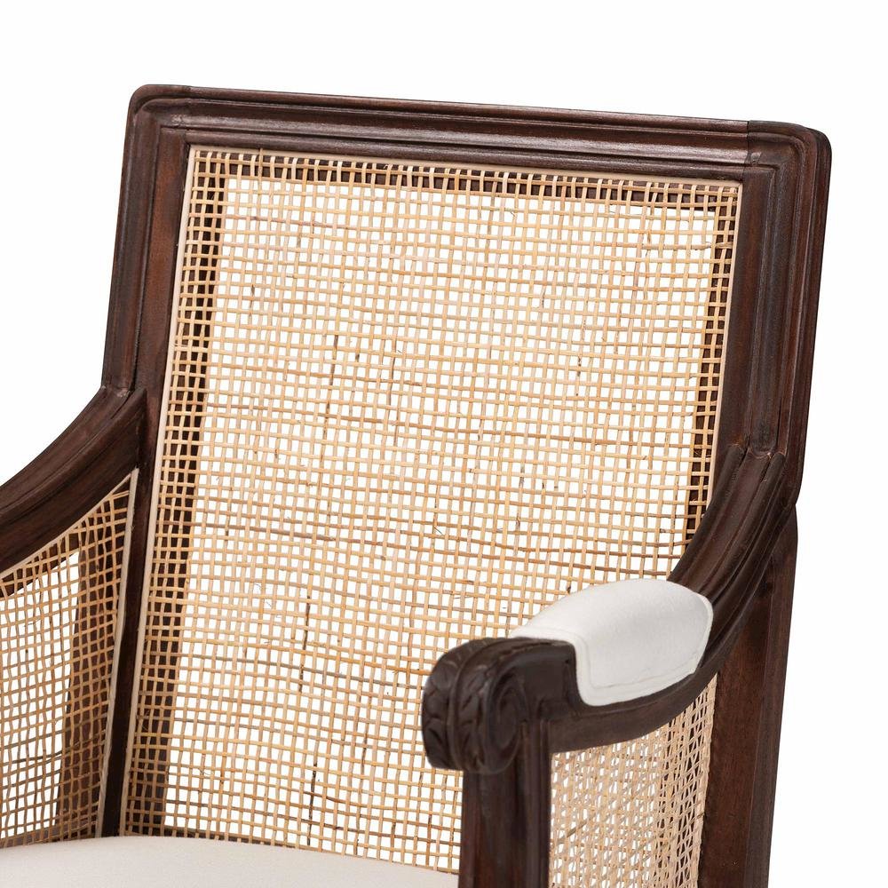 Dark Brown Finished Wood Accent Chair
