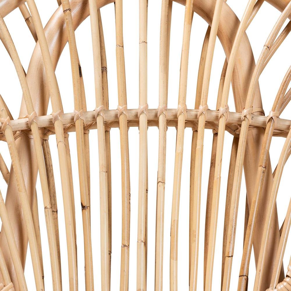 bali & pari Iris Modern Bohemian Natural Brown Rattan Dining Chair