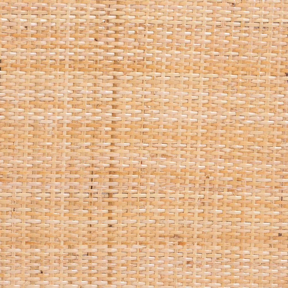 Natural Rattan and Acacia Wood 2-Piece Dining Chair Set