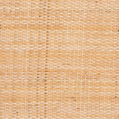 Natural Rattan and Acacia Wood 2-Piece Dining Chair Set