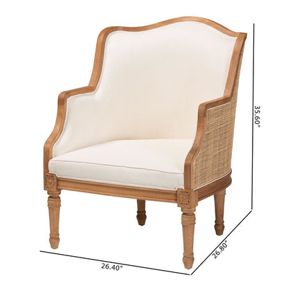 Honey Oak Finished Wood Accent Chair