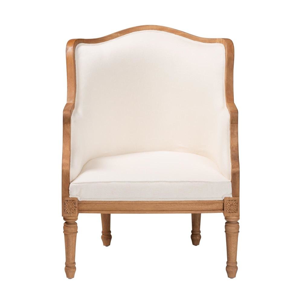 Honey Oak Finished Wood Accent Chair